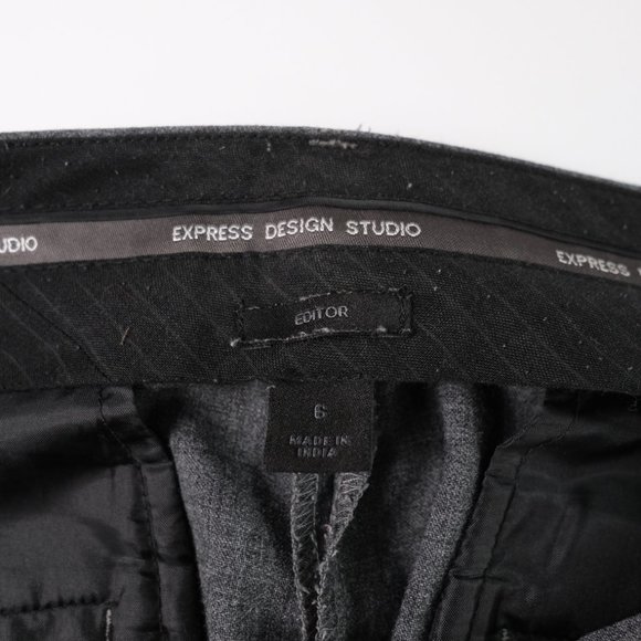 Express Design Studio Womens Gray Editor Career Dress Wide Leg Pants 6 - Picture 7 of 12